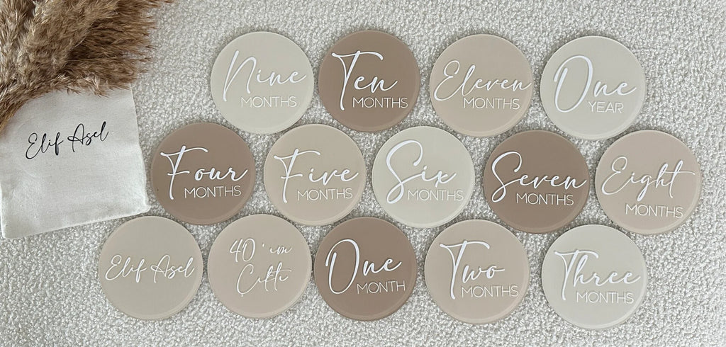 Mijlpaal | Rond | 3 Kleuren Beige